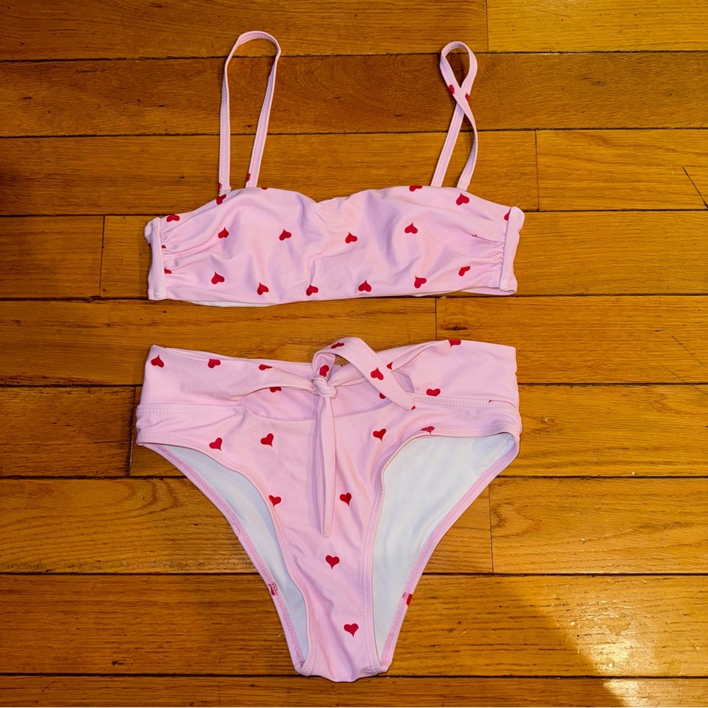 pink and red bikini